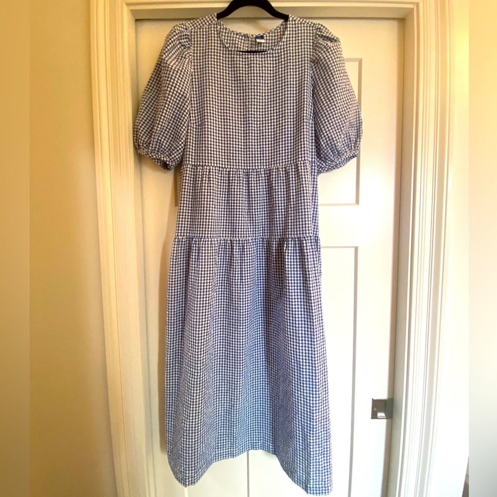 Old Navy Tiered Gingham Maxi Dress